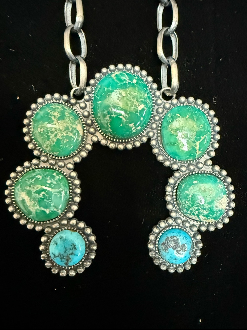 Green and Blue Turquoise Statement Necklace